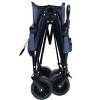 3-in-1 Folding Utility Wagon with Bench Seat, Heavy-Duty All-Terrain Cart with Fabric and 180L Storage Capacity-The Pop Home - 3 of 4