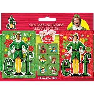 MasterPieces Elf 2-pack Playing Cards & Dice Set for Kids and Families - 1 of 4