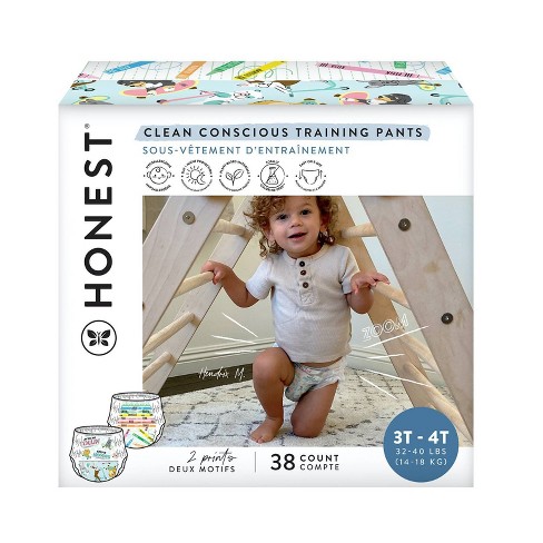 Honest Training Pants, Unicorns, 3T-4T, 23 Count