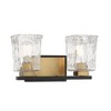 Savoy House Sidney 2 - Light Vanity in  Matte Black/Warm Brass - 3 of 3