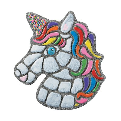 Colorful Unicorn Mosaic Cement Stepping Stone Kit