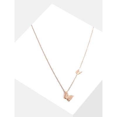 SOHI Women's Rose Gold Butterfly Pendant Necklace