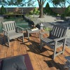 Lehigh 3pc Set with Chairs & Square Side Table - Coastal Teak - highwood: Recycled Plastic Outdoor Furniture, Fade-Resistant - image 3 of 4