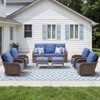 Buenhomino Patio Wicker Chairs Swivel Rocker Outdoor Rocking Chairs Set - 4 of 4
