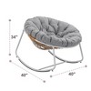 Dsvimoy Accent Chair Modern Rocking Design for Vibrant Living Areas, Deep Gray, 41.4"*24.9"*14.4" - 2 of 4
