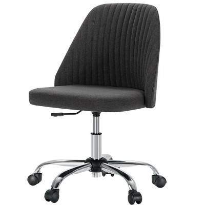 Grungis Office Chair with  with Wheels,Modern Fabric Armless Desk Chair for Adult,Student