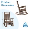 Hyleory HDPE Modern Resin Outdoor Rocking Chair, Patio Adirondack Chair for All Seasons - 4 of 4