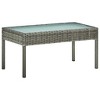 vidaXL 4 Piece Patio Lounge Set with Cushions Poly Rattan Gray - 2 of 4