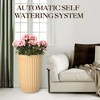 31” Tall Planter Set of 2, Self-Watering Square Pots with Drainage, Wheels & Water Monitor, Indoor Outdoor - 3 of 4