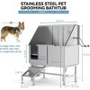 Dog Bathing Station, Stainless Steel Dog Washing Station for Large Dogs, with Soap Box, Removable Ramp, Faucet, Washing Sink for Home, 50" - 4 of 4