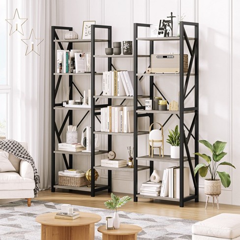 Wide store ladder bookcase