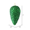 Vickerman Matte Glitter Pinecone Christmas Ornament - 2 of 3