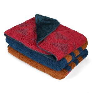 Fuzzy Soft Throw Blanket, Cozy Fluffy Fleece Blanket for Couch Bed, Home Decor Blanket Throw, 50x60 Inches - Catalonia - 1 of 4
