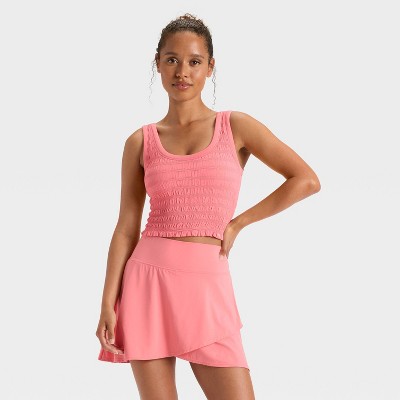 Women's Smocked Support Cropped Tank Top - JoyLab™