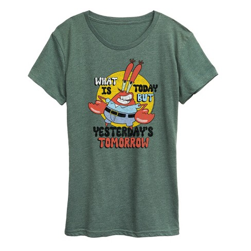 Women's - SpongeBob SquarePants - What Is Today Yesterdays Tomorrow Short Sleeve Graphic T-Shirt - image 1 of 4