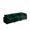 3-Seater Corduroy Mid-Century Sofa with Arm & Throw Pillows - 4 of 4