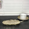 Jiallo Stainless Steel Gold Leaf dish 9.25 x 4.25" - 2 of 4