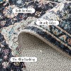 coucheta Multi-size Washable Area Rugs, Vintage Floral Printed Foldable Thin Soft Low-Pile Non-Slip Carpet, for Living Room, Bedroom, Dining Room - 3 of 4