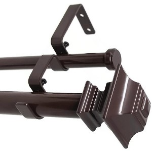Urbanest Pila Manhattan 1-inch 5-8 inch Double Drapery Curtain Window Rod Set - 1 of 4
