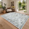 Area Rug 5x7 Vintage Floral Living Room Rug Non Slip, Soft Non Shedding Carpet - 3 of 4