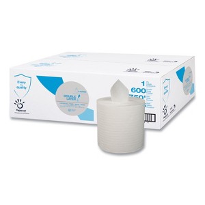 Papernet Double Layer Paper Towel, 1-Ply, 7.6 x 15, White, 600/Roll, 6 Rolls/Carton - 1 of 1