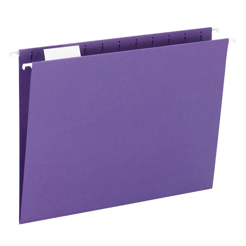 Smead Hanging File Folder with Tab, 1/5-Cut Adjustable Tab, Letter Size, 25 per Box, 4 of 8