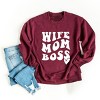 Simply Sage Market Wife Mom Boss Wavy Heart Sweatshirt - 3 of 4