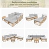 CAVINAS 7-Piece Patio Sectional Furniture Set, All-Weather Rattan Sectional Sofa Set Freely Combinable Backyard Furniture - 4 of 4