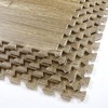 Home Aesthetics 100 SqFt 3/8" EVA Foam Mat Natural Brown Wood Grain Interlocking Mat 2'X2' 25pcs - 3 of 4