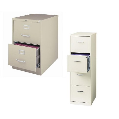 Steel Value Pack 2 Drawer And 4 Drawer File Cabinet In White And