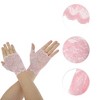 Unique Bargains Halloween Christmas Women's Half Finger Thin Sunblock Fingerless Gloves 1 Pair - 2 of 4