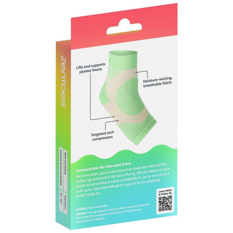 ZenToes Plantar Fasciitis Compression Socks - 1 Pair, 3 of 9