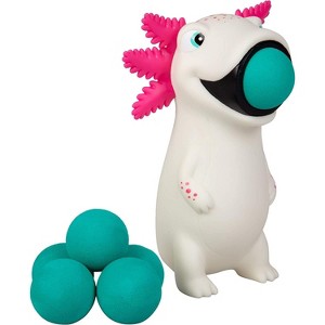 Hog Wild Axolotl Ball Popper Toy - Christmas Stocking Stuffer Includes 4 Soft Foam Balls - Safe for Indoor/Outdoor Play - Gift for Kids, Girls, Boys - 1 of 4