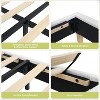 Acekool Crown Headboard Bed Frame for Kids, Adjustable Teddy Upholstery, Wood Slats, No Box Spring Needed - 2 of 4