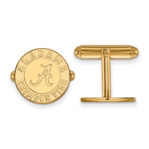 Black Bow Jewelry 14k Yellow Gold Alabama Crimson Tide NCAA Cuff Links - 1 of 3