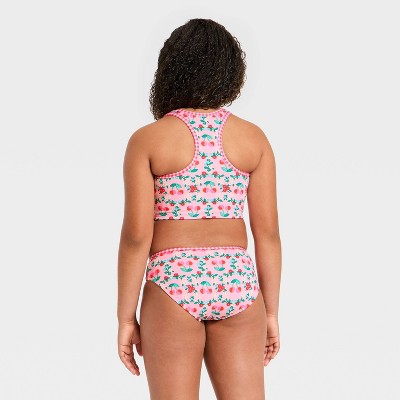 Cat & Jack Girls' Cherry Summer Tankini Set - Cat & Jack™ Pink M — фото 2
