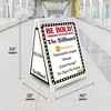 Plasticade The Billboard Large Outdoor Sidewalk A Frame 6 Display Plastic Sign Board Holder Frame with Molded In Handle and Wheels, Black - 3 of 4