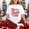 Merry Mom's Club Distressed - Women's Garment Dyed Graphic T-Shirt - 3 of 4