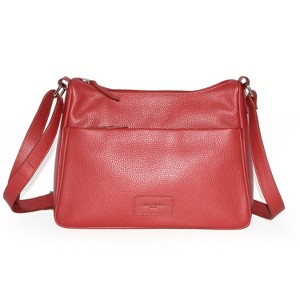 Club Rochelier Ladies Leather Medium Multi Zip Crossbody Bag - 1 of 4