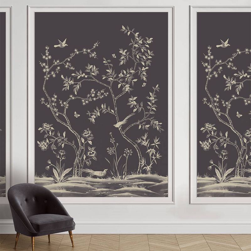 Tempaper &#38; Co. 108&#34;x78&#34; Chinoiserie Garden Midnight Removable Peel and Stick Vinyl Wall Mural, 2 of 6
