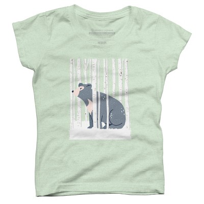 Girl's Design By Humans Winter in the forest By LiartesStudio T-Shirt