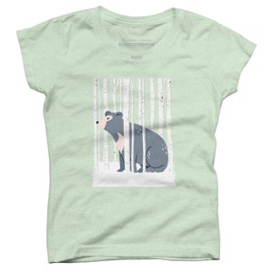 Girl's Design By Humans Winter in the forest By LiartesStudio T-Shirt - 1 of 3