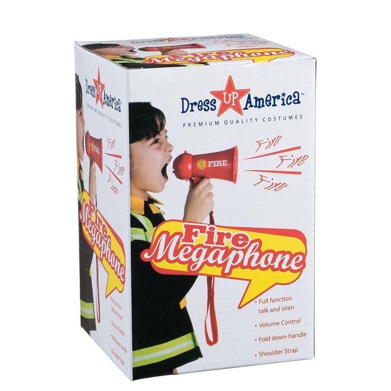 Dress Up America Pretend Play Firefighter Megaphone with Siren Sound for Kids, 5 of 6