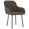 vidaXL Dining Chairs 2 pcs Dark Gray Velvet - 3 of 4