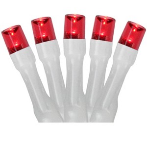 Northlight Battery Operated LED Christmas Lights - Red - 9.5' White Wire - 20ct - 1 of 1