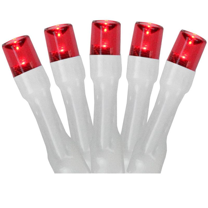 Northlight Battery Operated LED Christmas Lights - Red - 9.5' White Wire - 20ct, 1 of 2