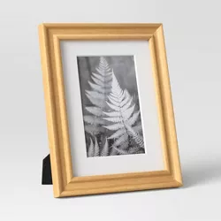 7.26" x 9.26" Matted to 4" x 6" Wood Table Image Frame Natural - Threshold™