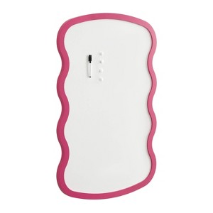 Kate & Laurel All Things Decor 24"X36" Holbrook Wavy Magnetic Dry Erase Board Pink - 1 of 4