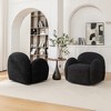 SEYNAR Modern Glam Boucle Upholstered Swivel Accent Armchair Set of 2 - 4 of 4