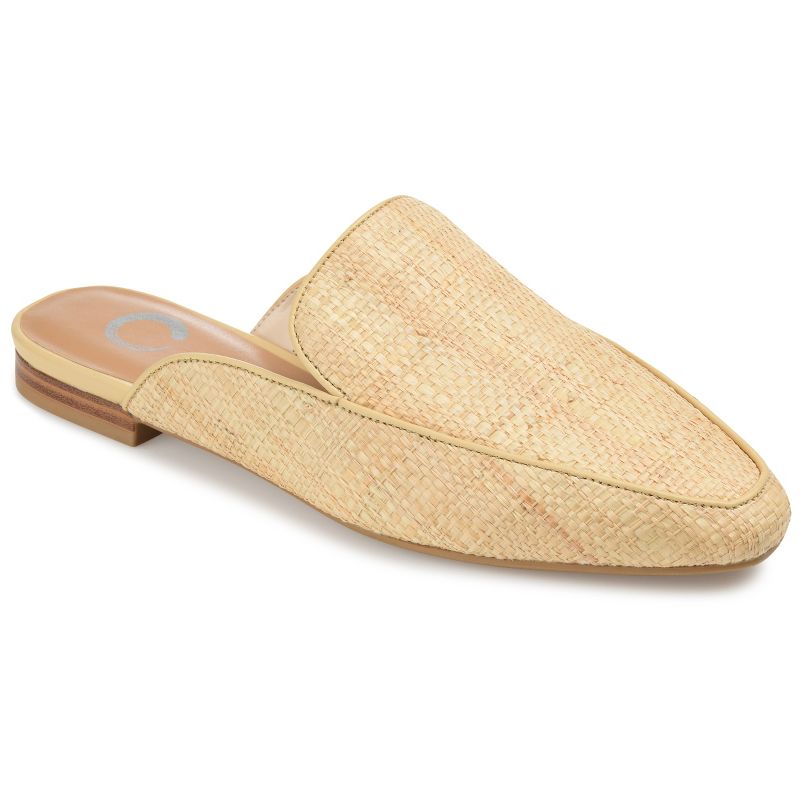 Journee Collection Womens Akza Slip On Square Toe Mules Flats, 1 of 10
